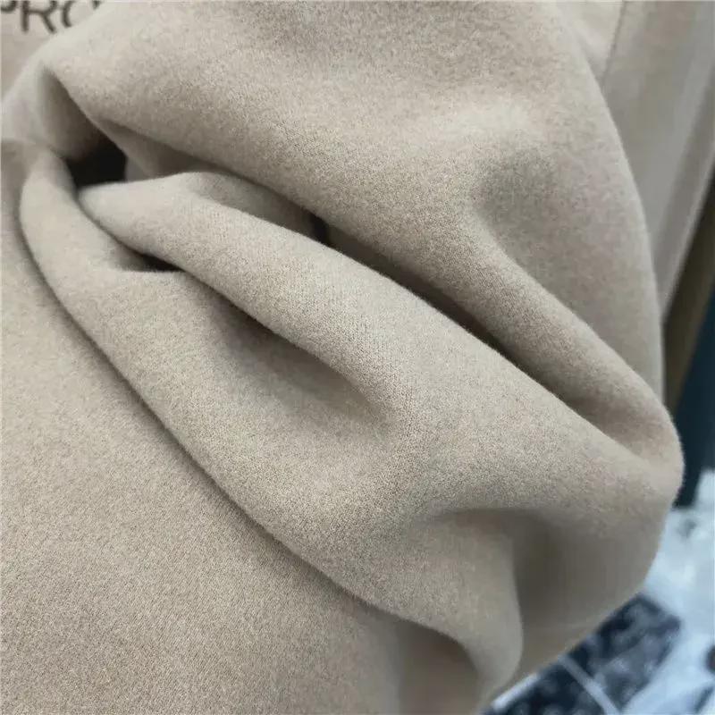 Damen Herbst/Winter Besticktes Samt Langarm Oberteil