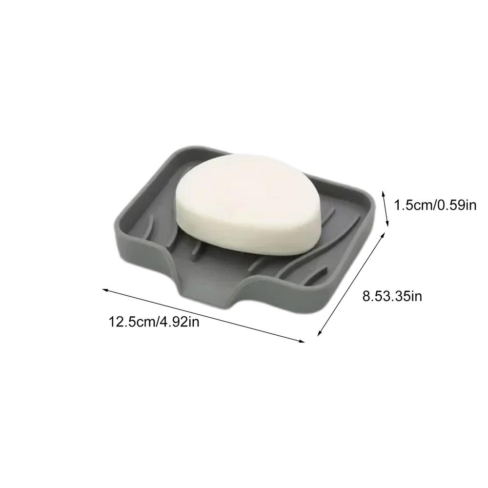 Soap Dish Shower Silicone Tray Bathroom Tray Soap Holder Sink Organizer Kitchen Soap Tray Creative Sink Soap Holder For Scrubber