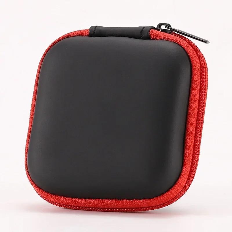 1ks Mini přenosná taška na sluchátka Peněženka na mince Sluchátka Pouzdro na USB kabel Pouzdro na přenášení Taška Taška na sluchátka Čtvercová úložná krabička