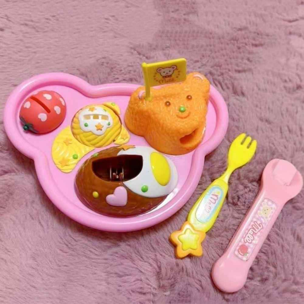 Role Play Play House Toys Early Education Pudding Feeding Set Food Feeding Toys  Desktop Ornament