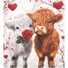 Kigai Highland Cow Valentine Dishwasher Magnet Cover Decorative Magnetic Dish Washer Front Door Cover Panel Decal Trimmable Magnet Sticker for