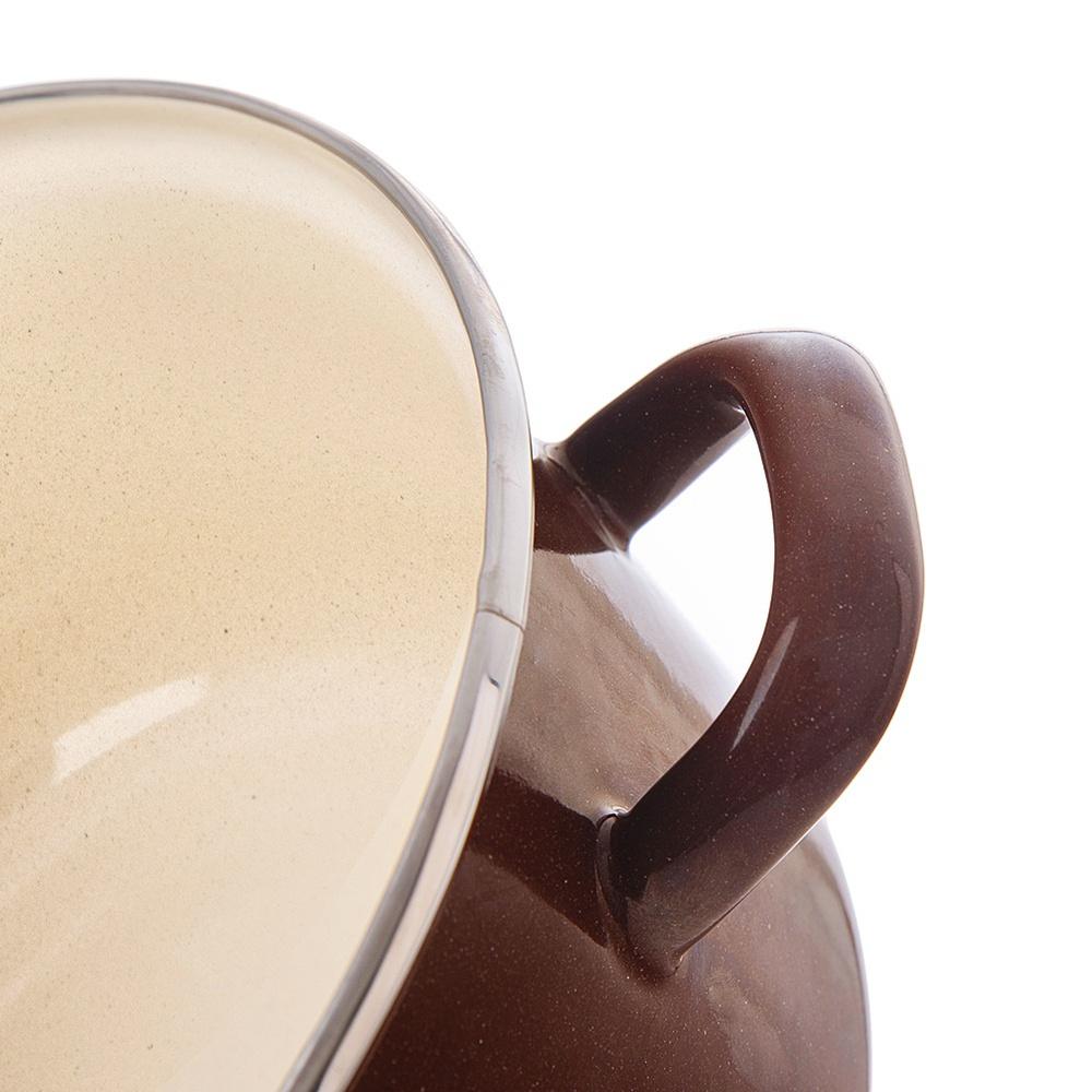 Garnek Emaliowany do Gotowania Tradycyjny na Gaz Indukcję 18 cm 1,6L
