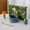 4-8pcs Cherry Blossom gradient pink Matcha Bowl with Matcha Whisk Set Japanese Tea Set Includes Matcha Bowl with Spout