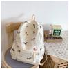 Schoolbag Cute Milk Floral Puppy Kitten Backpack Girl Heart Versatile Large Capacity Backpack Junior High School College Student Backpack