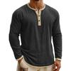 Men's Solid Color Button Down Long Sleeve Tops Men's Casual Fashion Long Sleeve Tops