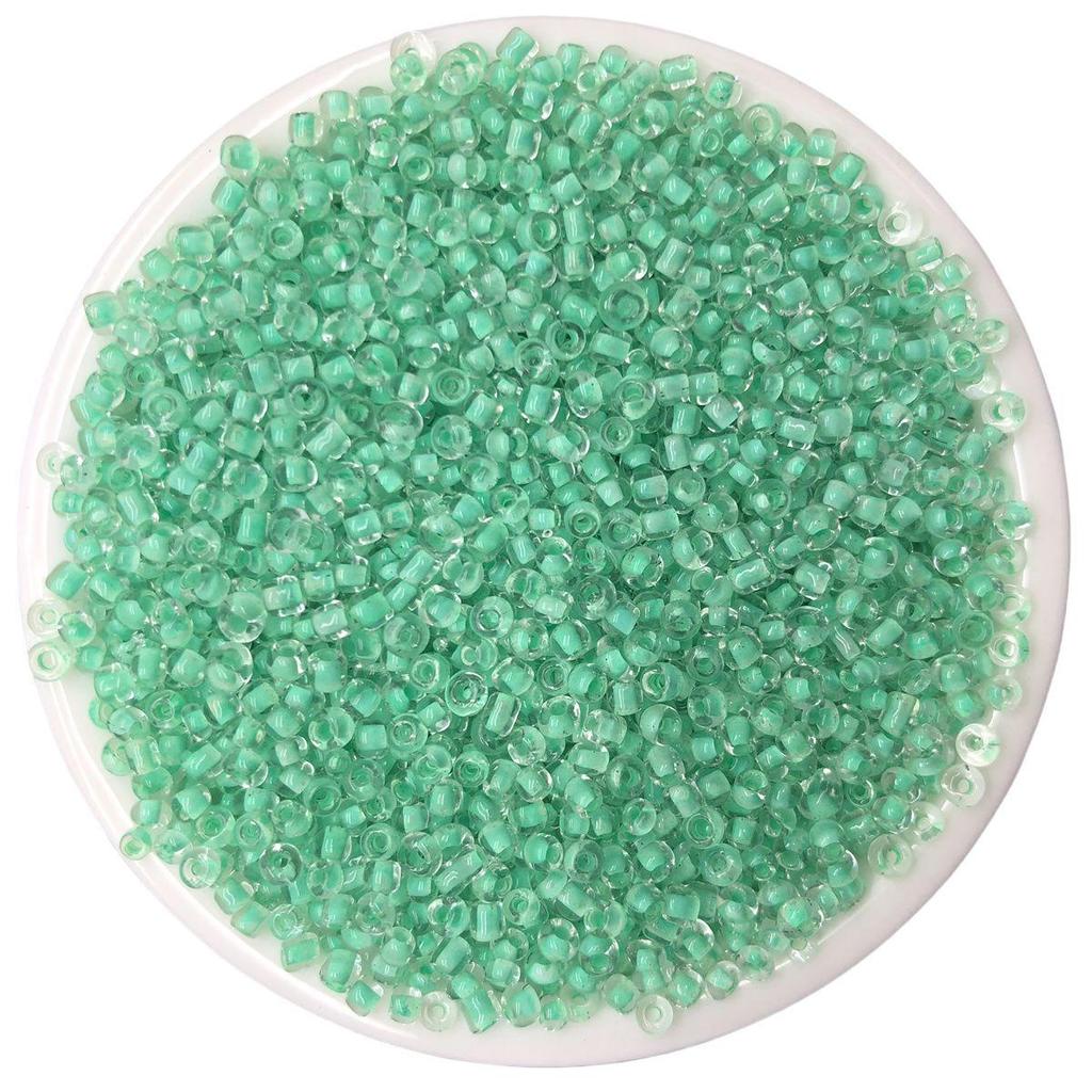 Solid Color 2/3/4mm Glass Seed Beads, Silver Lined, Dyed AB Cream, Round for Handmade Beading & Bracelets.