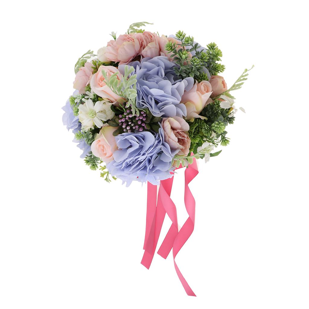 Romantic Rose Exploataţie De Mână Buchetul De Mireasa Flori Colorate