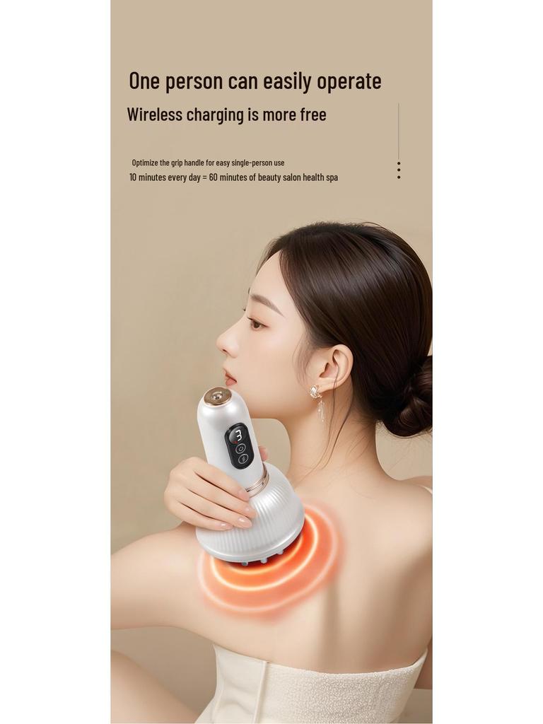 Wireless Heating Slimming Belly Massager with Full Body Vibration and Meridian Dredging Electric Brush
