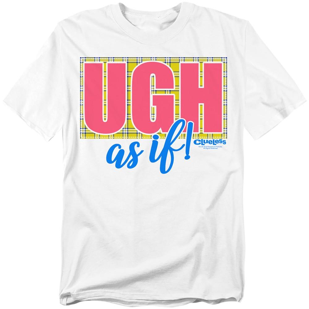 Clueless - Ugh As If - Adult Unisex Short Sleeve T-Shirt - White L