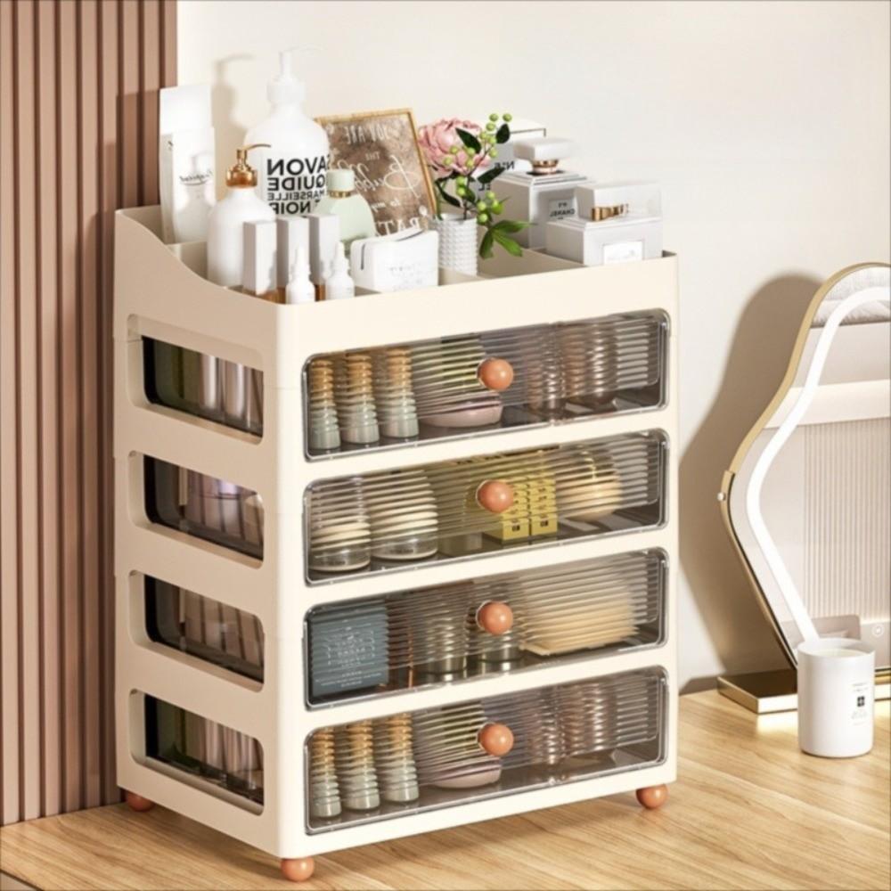 Mehrschichtige Aufbewahrungsbox aus Kunststoff Große Kapazität Schreibtisch-Organizer-Box Zuhause