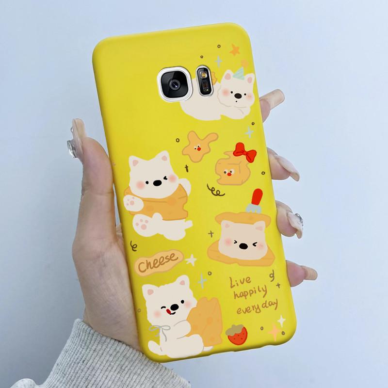 For Samsung Galaxy S7 S7Edge Case Soft TPU Silicone Cover Cute Astronaut Panda Phone Case For Samsung S7 S 7 Edge Coque Funda