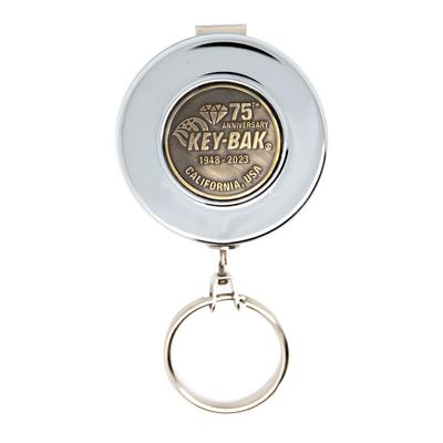 KEY BAK Stainless Steel Key Reel 60cm Belt Clip 75th Anniversary Limited Edition Spring