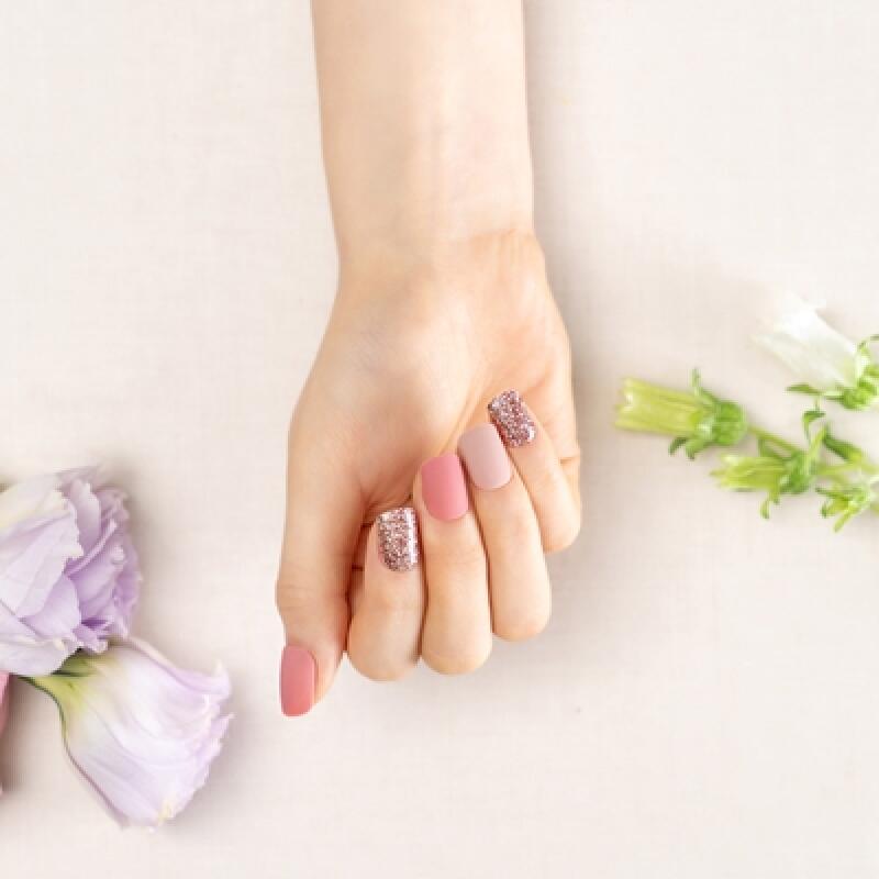 MEGA K TIPS Handgefertigte Semi-Permanente Nagelspitzen Pink Romance 30 Spitzen