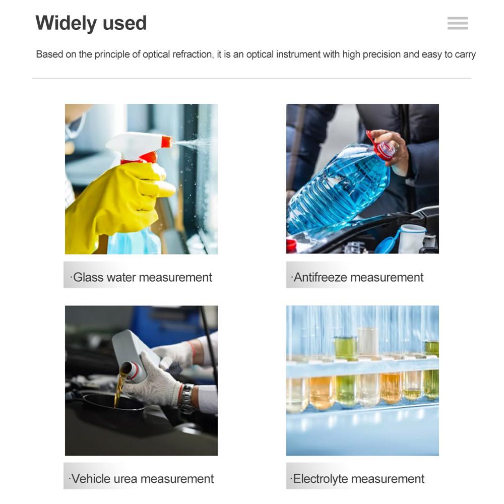 4 In 1 Car Battery Automobile Refractometer Handheld Engine Fluid Glycol Antifreeze Freezing Point Tester