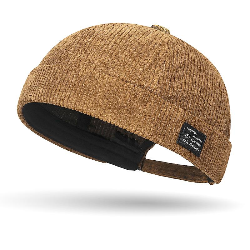Landlord Hats Elegant and Stylish Tang Hats Men's and Women's Corduroy Melon Rind Hats