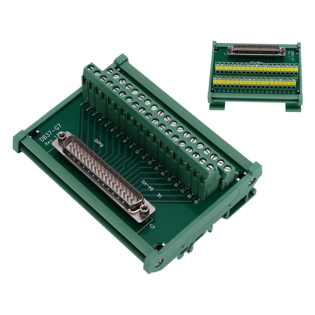 Terminal Board Adapter Connector Module PCB Breakout Straight Male with Shell DC 60V DB37‑G7