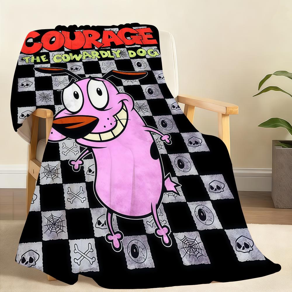 Kawaii Cartone Animato C CORAGGIO T Il C Codardo D Cani Coperta Per Morbida Coperta da Lanciare per Picnic Letto Divano Casa Camera da Letto Calda Confortevole
