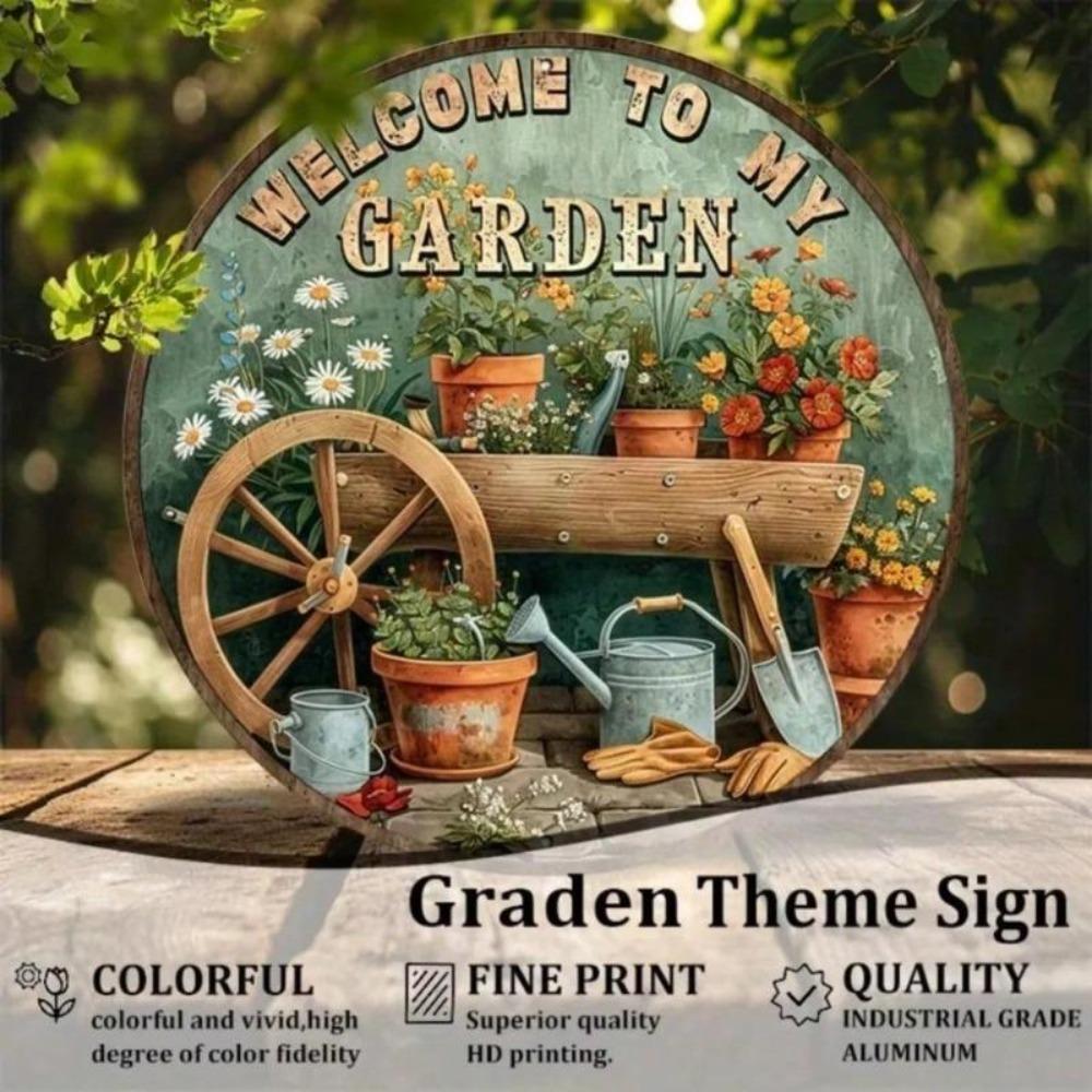 Vintage Metal Wall Art Aluminum Sign for Home Decor Indoor Outdoor