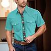 Men'S Fashionable Lapel And Shoulder Length Short Sleeved Casual Top