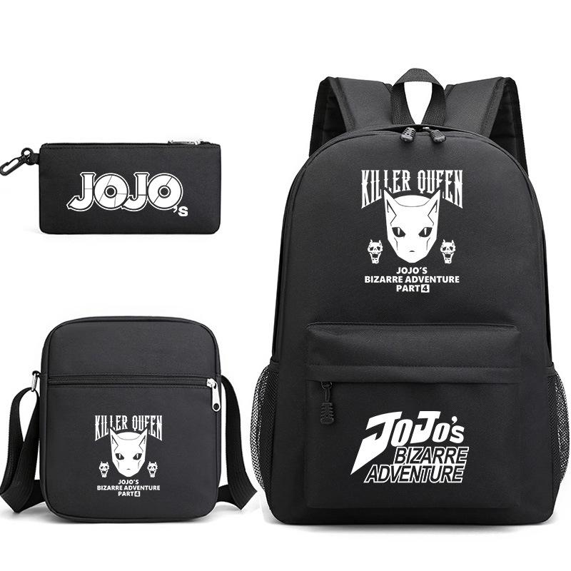Anime Oo'S Wonderful Adventure Peripheral Schoolbag Pencil Bag + Diagonal Hanging Bag + Backpack Three-Piece Set
