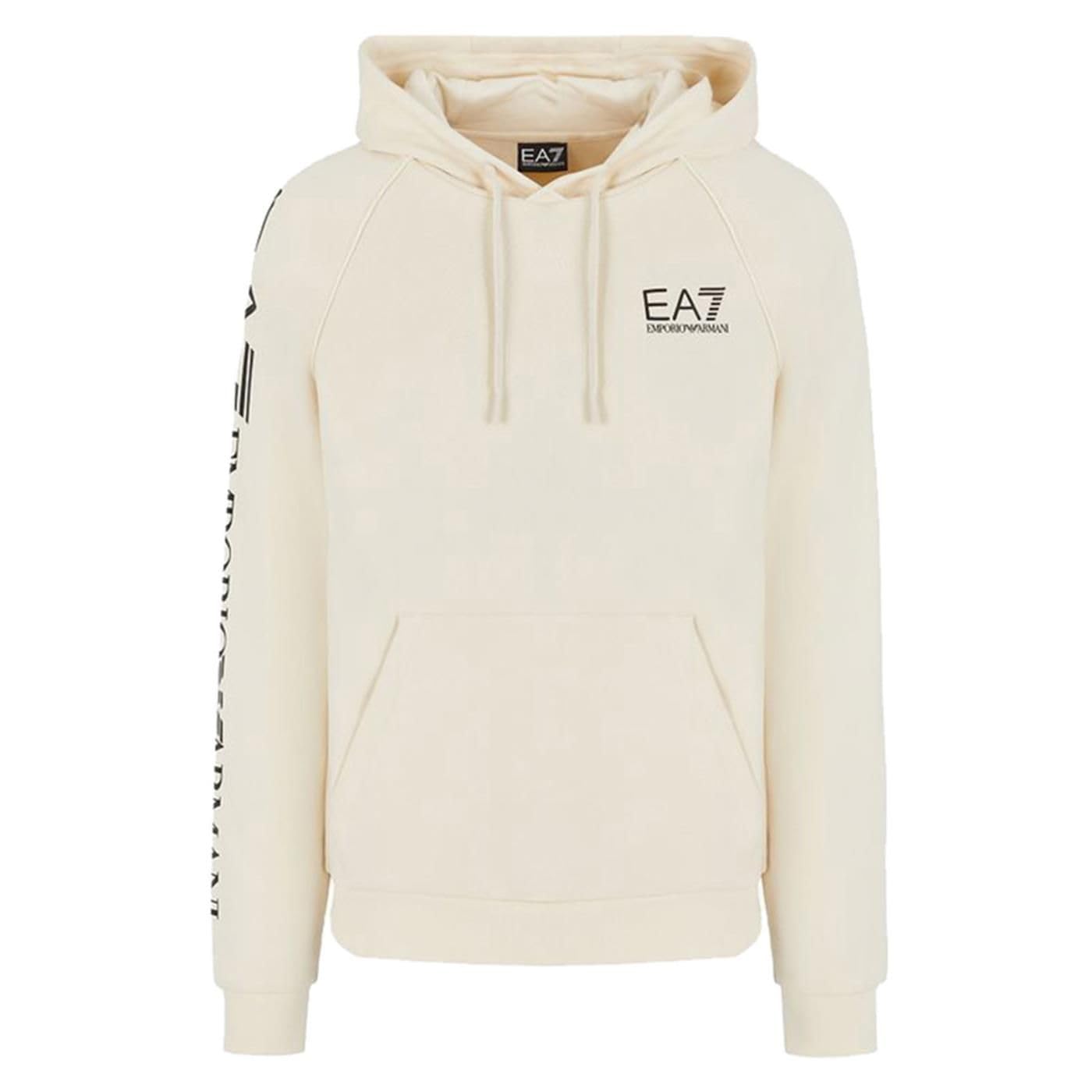 

Emporio Armani EA7 Sleeve Logo Pullover 8NPM18 Size L Men s Hoodie, PJ05Z, (Off-White) [Used]