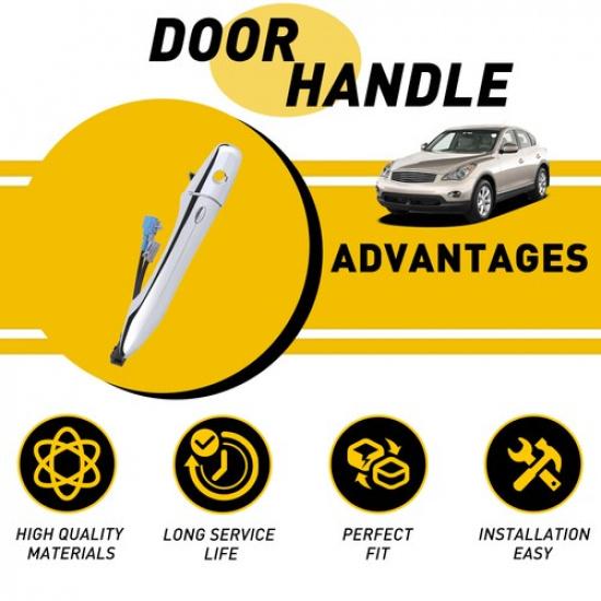Exterior Handle Door Front Left Chrome For Infiniti 2014-2017 QX50 & QX70 Base V