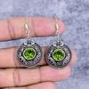 Peridot Gemstone Handmade 925 Sterling Silver Jewelry Earring 2.09" M-2703