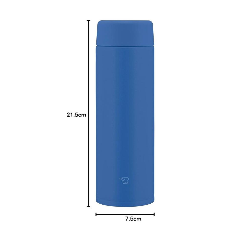 ZOJIRUSHI Stainless Steel Mug Water Bottle 480ml SU-AA48-AA Blue Dishwasher Safe Seamless Sen Screw Cap