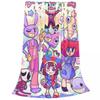 Anime The Amazing Digital Circus Decken aus Fleece für Frühling und Herbst, multifunktional, ultraweich, Überwurfdecke für Sofa, Reise, Tagesdecke