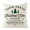 Christmas Pattern Linen Square Throw Pillow Case Sofa Decorative Cushion Cover Pillow Cover Fundas De Cojin 45X45Cm