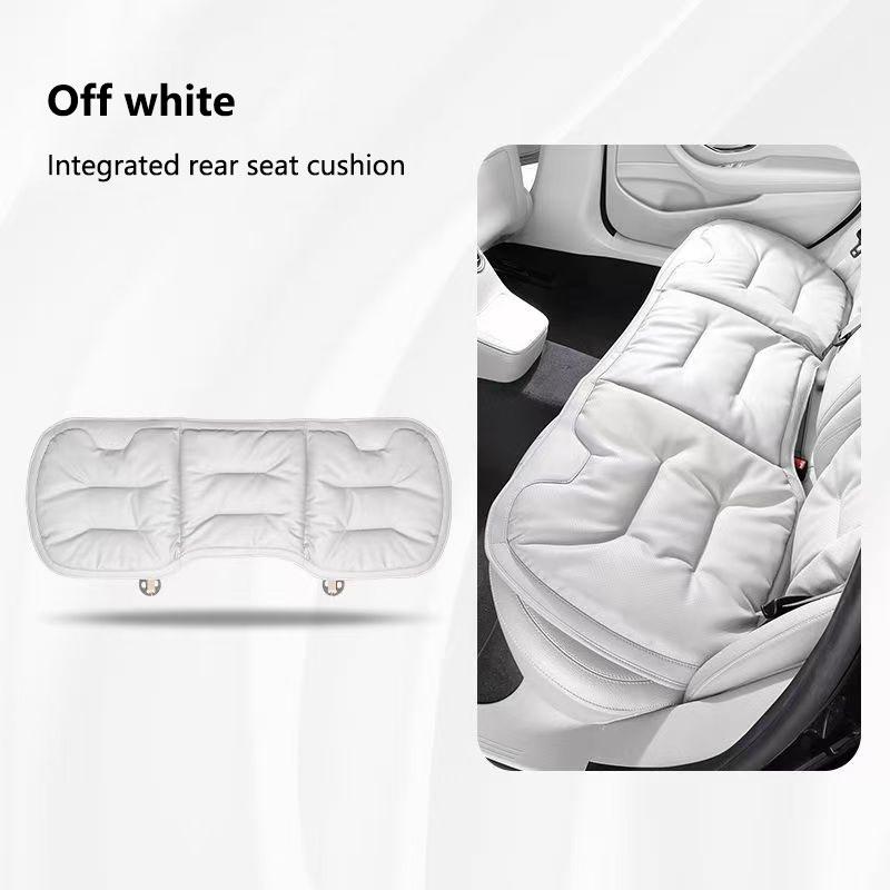 For Tesla Car Cushion Seat Cushion Backrest Single Piece Nappa Leather Breathable Velvet Four Season Universal Auto Interior