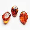 Acrylic High Gloss Transparent Imitation Amber Faceted Stone for DIY Jewelry Making