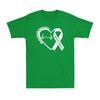 Mental Health Awareness Heart Fight The Stigma Green Ribbon Unisex T-Shirt