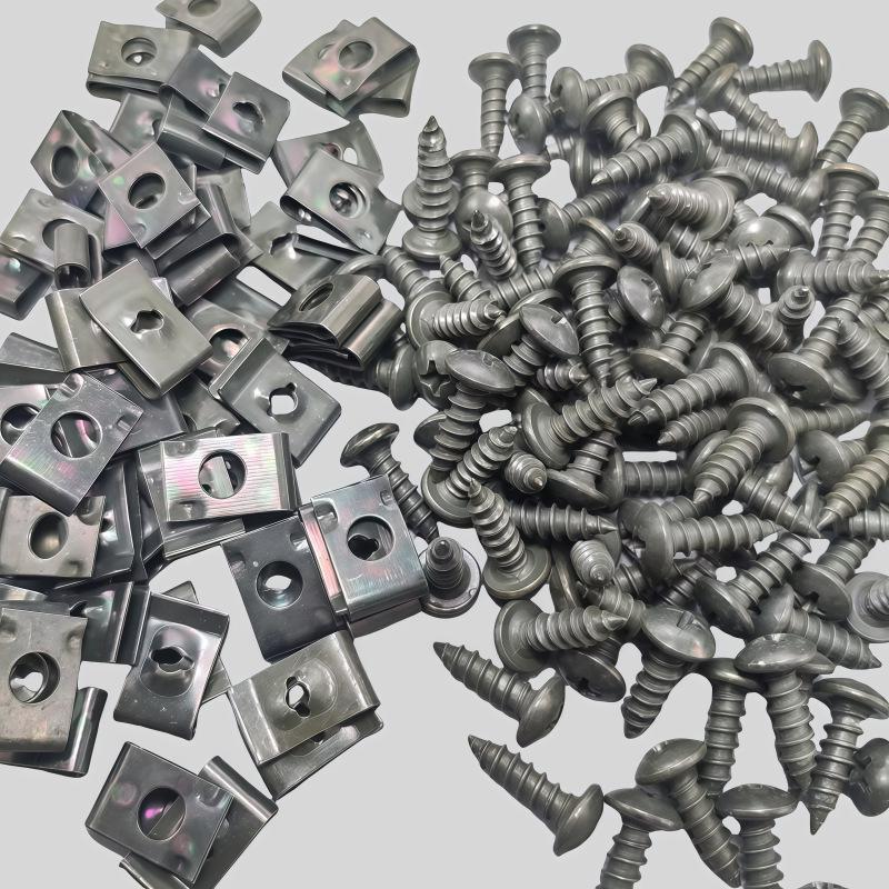 Compatible Self-Tapping Screws and Clips for Car Mudguards, Fender Liners, and Bumpers