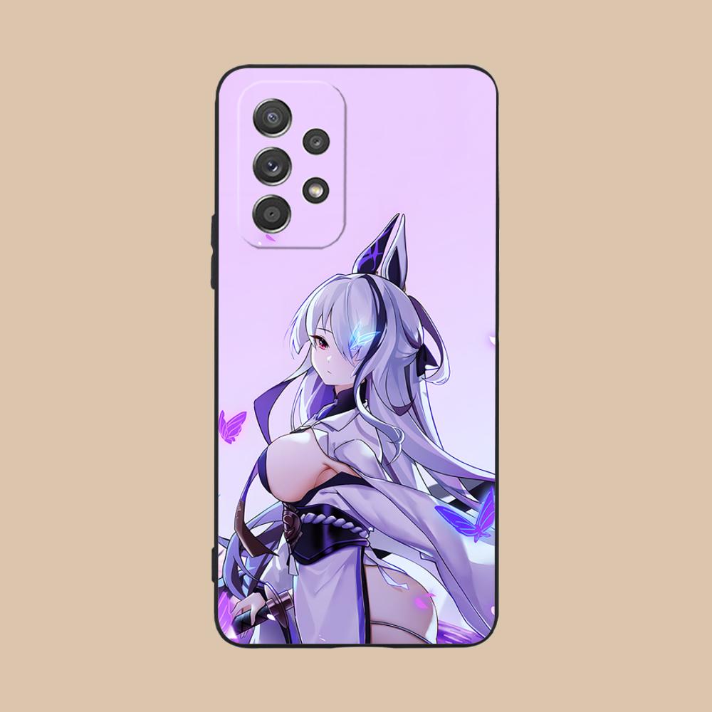 Azur Lane Unzen Matte TPU Mobile Phone Case for Samsung Galaxy M55 54 42 35 34 33 32 23 22 15 14 13 12 F55 5G Colorful Cover