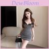 Cotton Lace Girl Style Off Shoulder Sleeveless Bodycon Dress For Summer