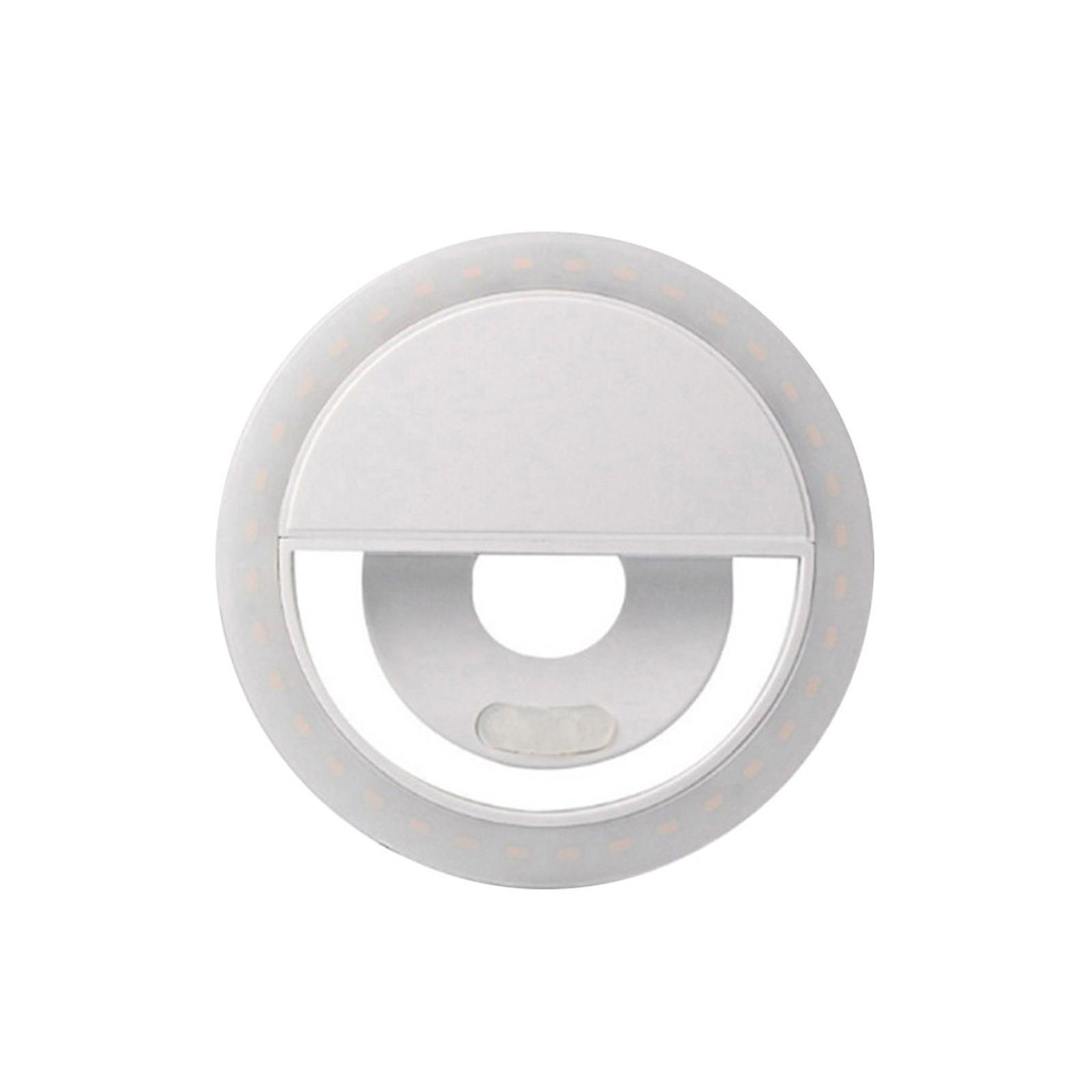 

Онлайн-съемка селфи в реальном времени со светодиодной вспышкой, перезаряжаемой клипсой, заполняющей подсветкой One Size белый