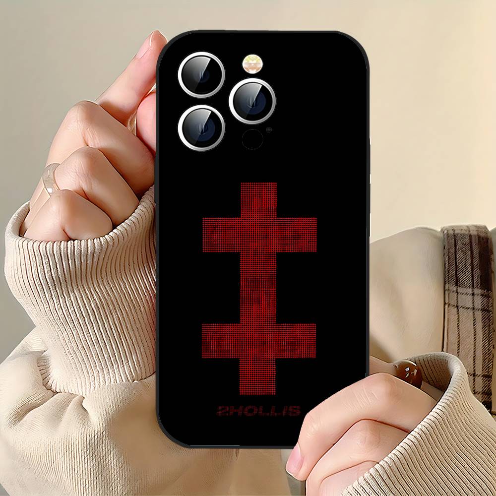 2hollis Singer Phone Case For IPhone 17 Pro 15 13 14 16 11 12 Pro Max 7 8 Plus XR XS X SE Matte Soft Funda Silicone Cover