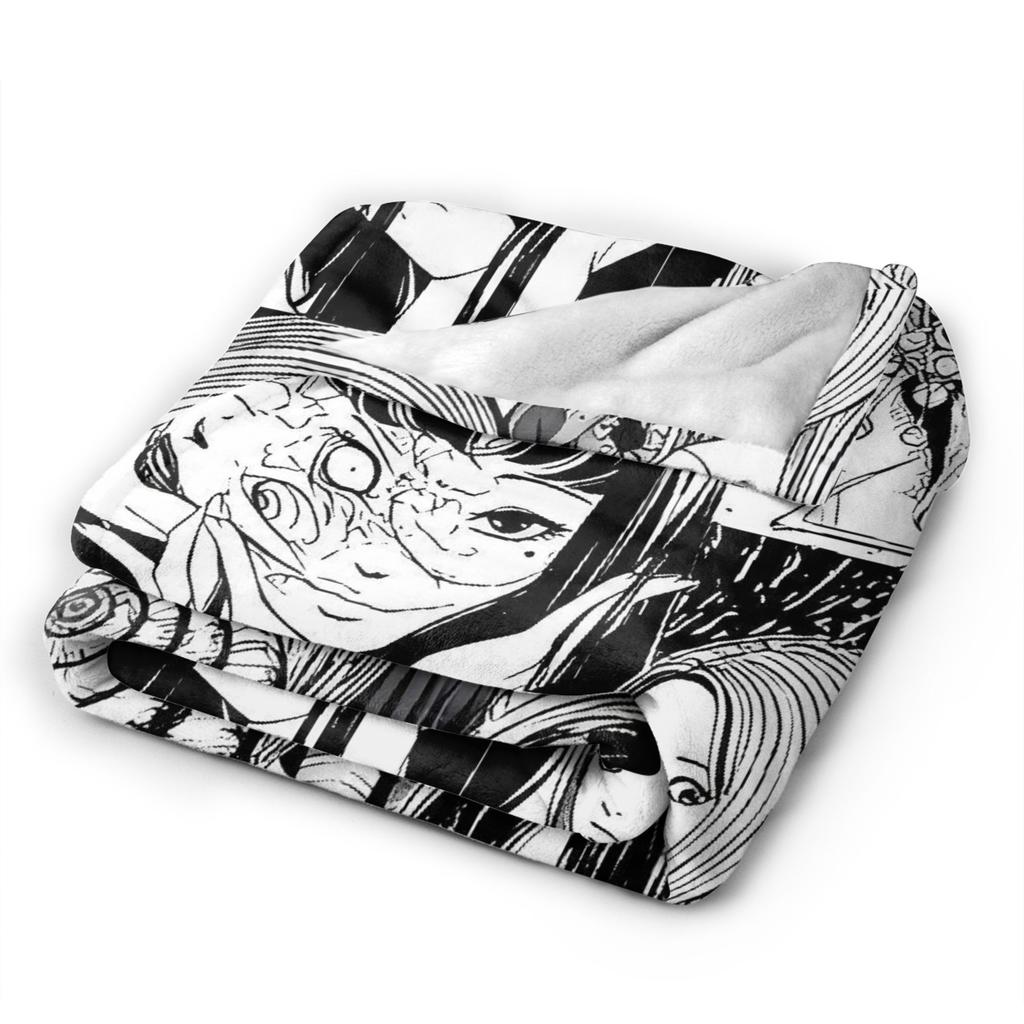 Tomie Junji Ito Blanket  Soft Fashion Plush Throw Blanket For Couch Chair Sofa Bed Travel Flannel Bedspread Bed Cover