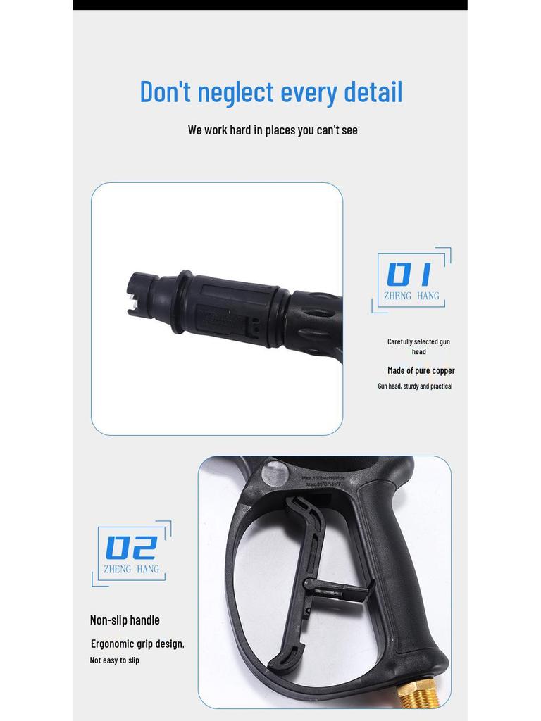 Portable High-Pressure Car Wash Nozzle Gun for Cleaning