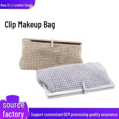 Korean Style Rhinestone Clutch: Elegant Diamond Evening Bag for Women