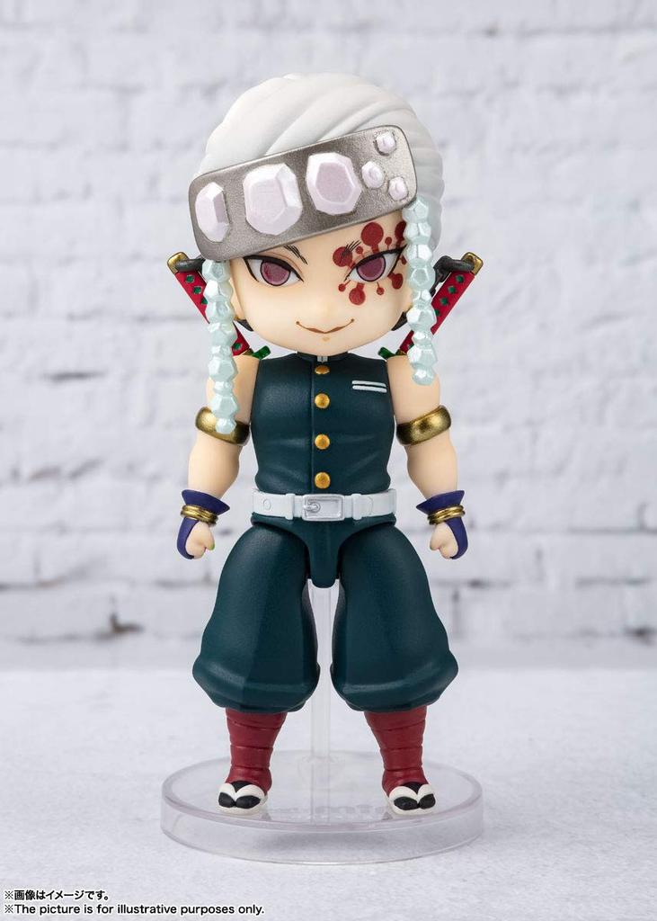 TAMASHII NATIONS Figuarts mini Demon Slayer: Kimetsu no Yaiba Tengen Uzui, approximately 100mm, painted PVC/ABS action figure, BAS60829