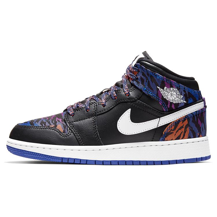 Jordan 1 Mid Multi-Color Tiger Stripe GS AV5174-005 35.5