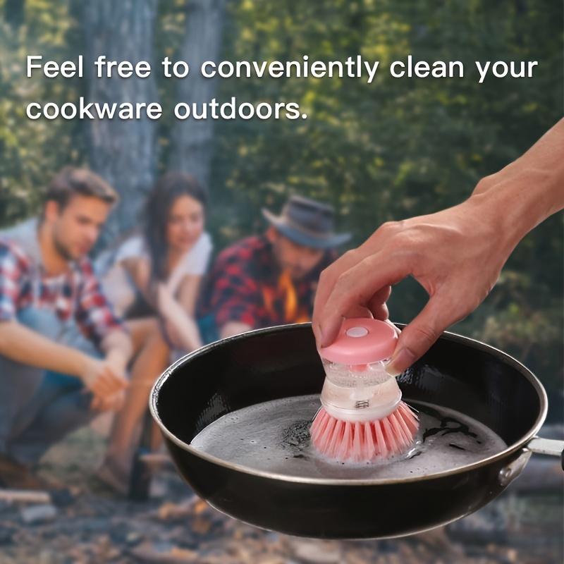 OneDay Kitchen Cleaning Brush with Ergonomic Handle Gentle Scrubbing Bristles, 24Hour Use Suitable for Dishes and Outdoor Use Portable