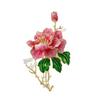 Bo Xin Yun Elegant Enamel Peony Brooch - Stylish Luxury Fashion Accessory