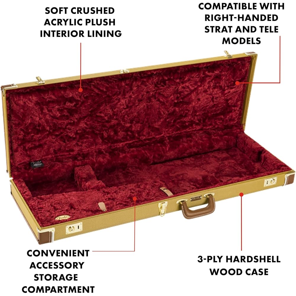 Fender Hard Case Classic Series Wood Case - Strat® /Tele®, Tweed