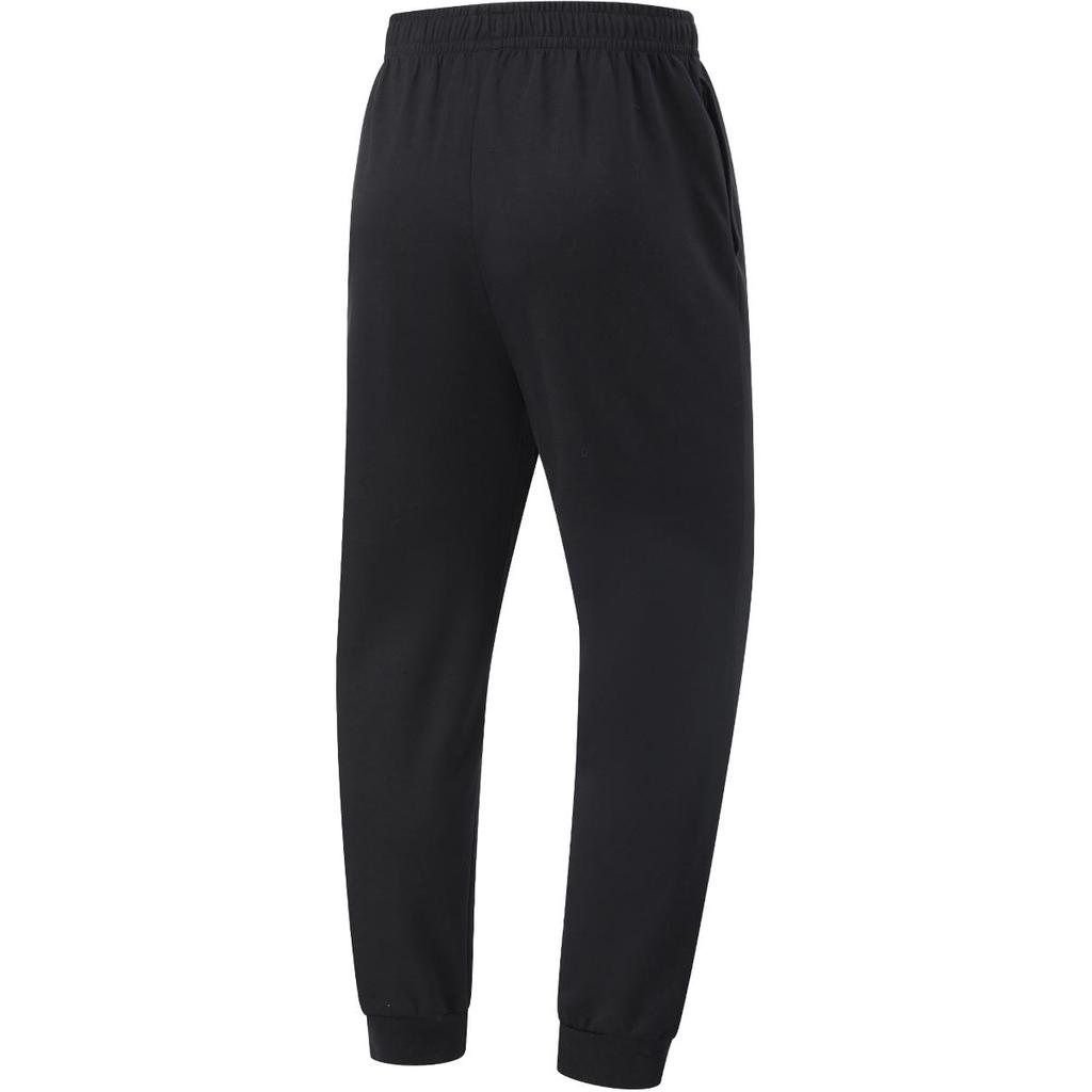 Li Ning Fitness Series Solid Color Comfortable Quick-Dry Knitted Sports Pants Men Bottoms Black AKLU147-1