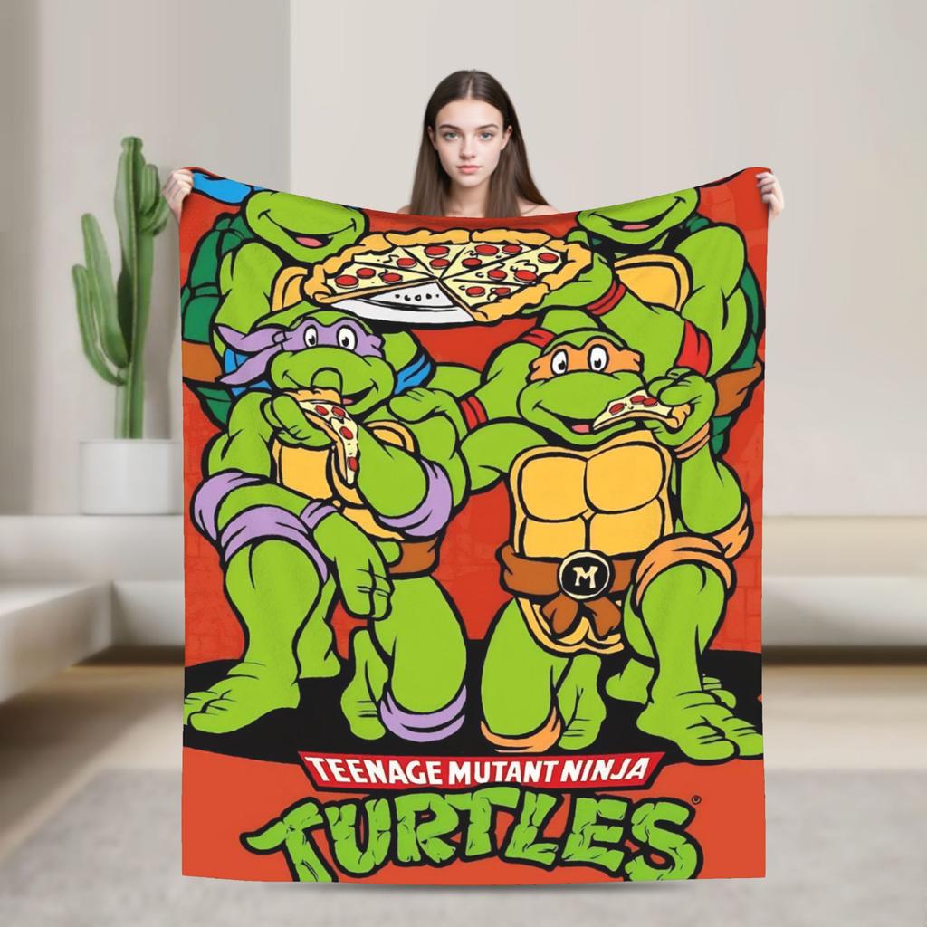TMNT Durchbruch Flanelldecke Warme Weiche Überwurfdecke für Wohnkultur Reise Muster Tagesdecke Sofa Bettbezug