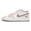 Jordan Air Jordan 1 Abrasion Resistant Low Top Vintage Basketball Shoes Men's Beige Pink 553558-044(Teamfour-)
