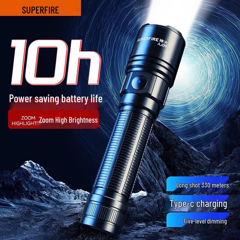 SupFire High-Power Rechargeable LED Flashlight